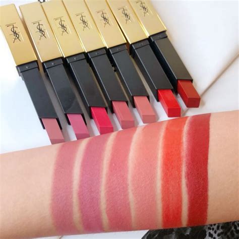 ysl matte 5 swatch|YSL matte lipstick swatches.